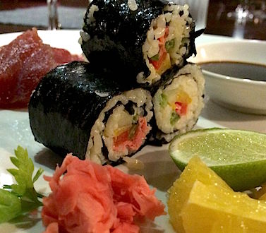 Liveaboard WAOW Luxury Cruise or Charter for Scuba diving in Indonesia - sushis and sashimi for dining